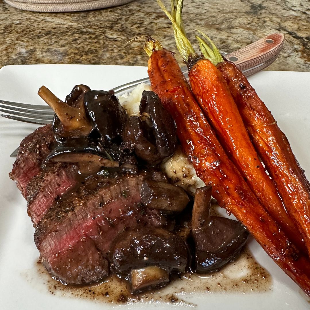 Filet Mignon with Shiitake Chianti DemiGlace Boudreaux's Backyard
