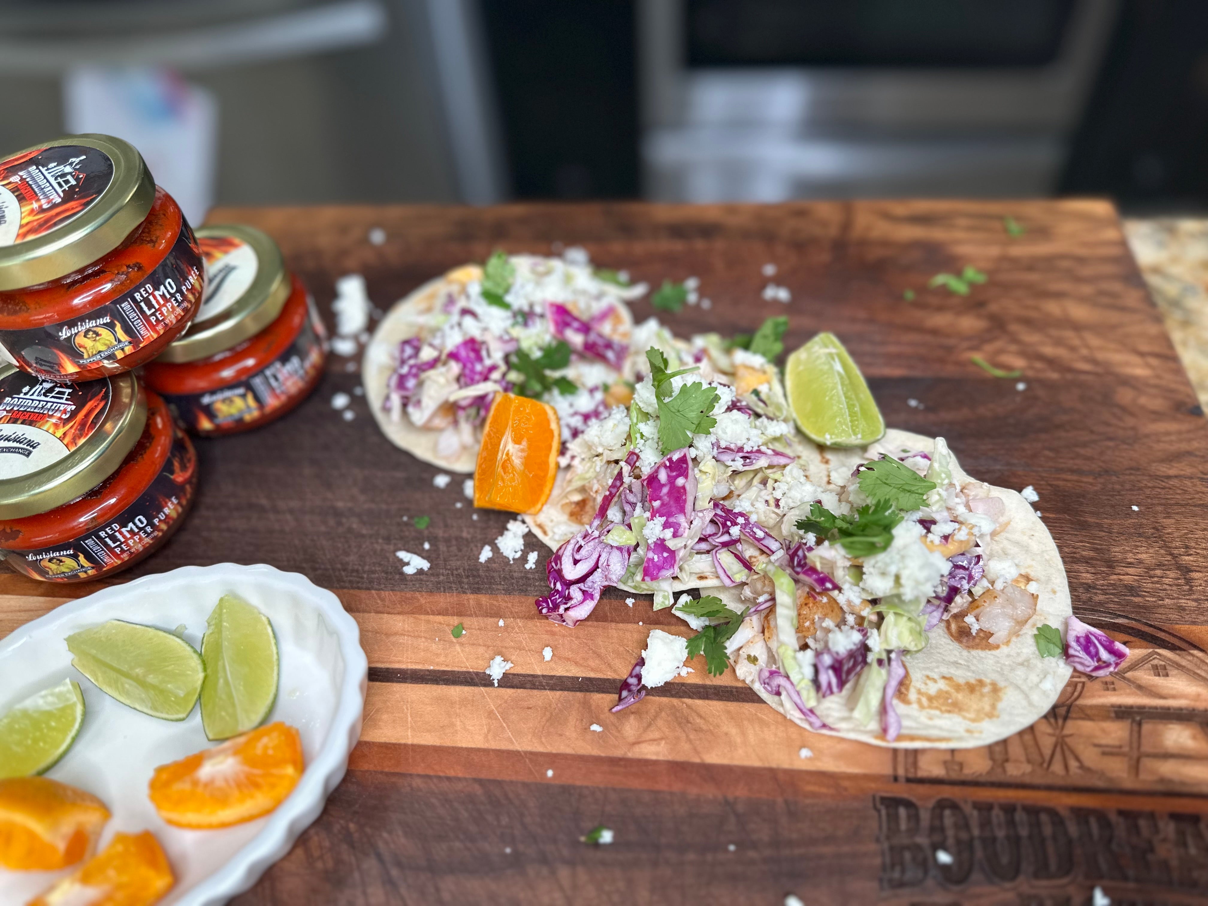 Fish Tacos With Mango-Citrus Slaw
– Boudreaux's Backyard