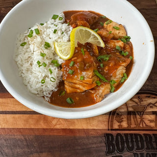 Redfish and Shrimp Court Bouillon