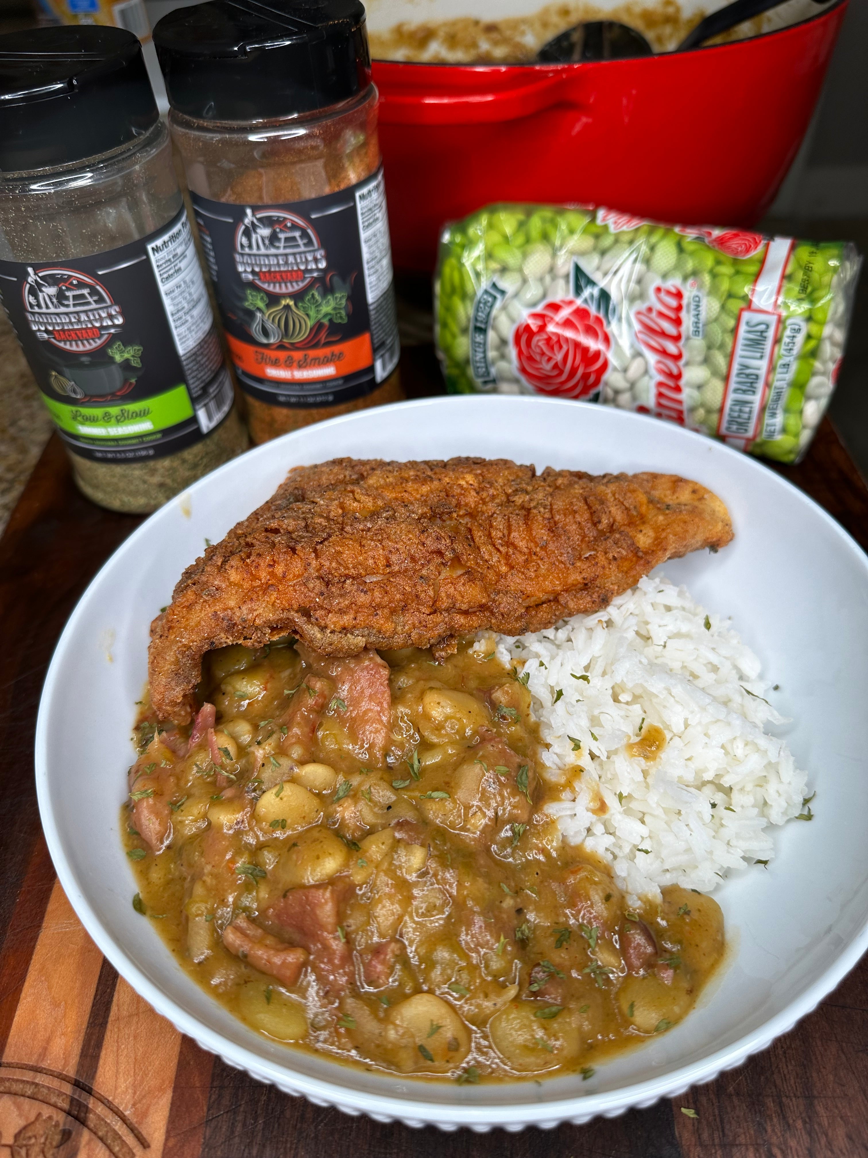 Butter Beans with Ham Boudreaux's Backyard