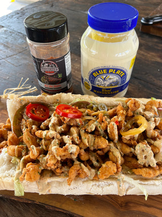 Fried Crawfish Poboy With Blackened Ranch