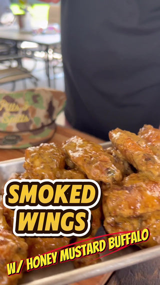 Smoked Chicken Wings with Buffalo Honey Mustard